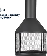 LIVIVO 107cm Chiminea Patio Heater - Grey, Weather & Rust-Resistant view 6