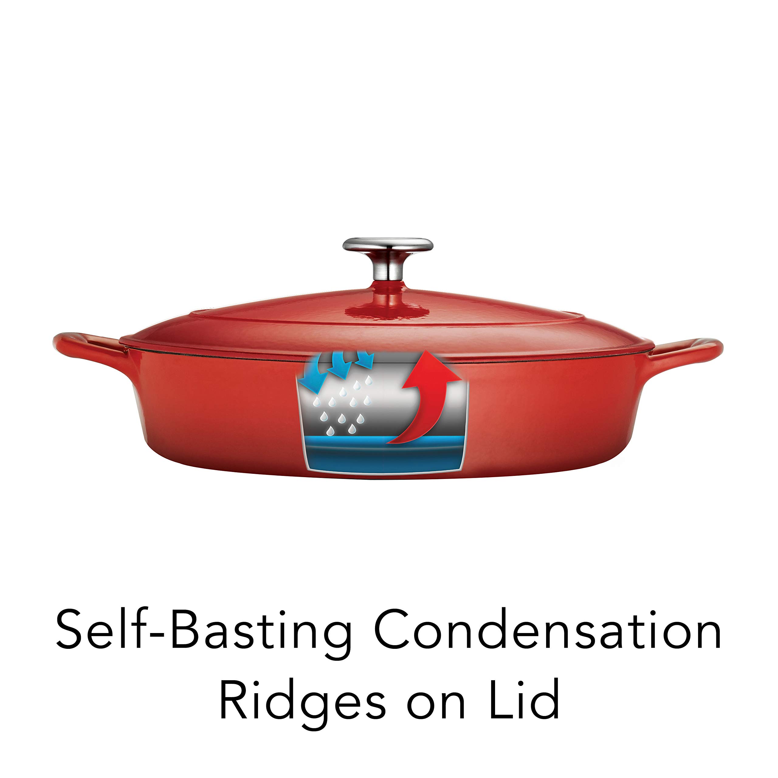 Tramontina 80131/050DS Enameled Cast Iron Covered Braiser, 4Quart