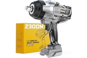 DIYtoolifz 1700 Ft-lbs(2300 N·m) Cordless Impact Wrench 1/2'' Compatible with DeWalt 20V, 1/2 inch High Torque Impact Driver,