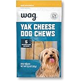 Amazon Brand - Wag Yak Cheese Himalayan Dog Chews, Dog Treats for Small Size Dogs, All Natural, High Protein for Aggressive C