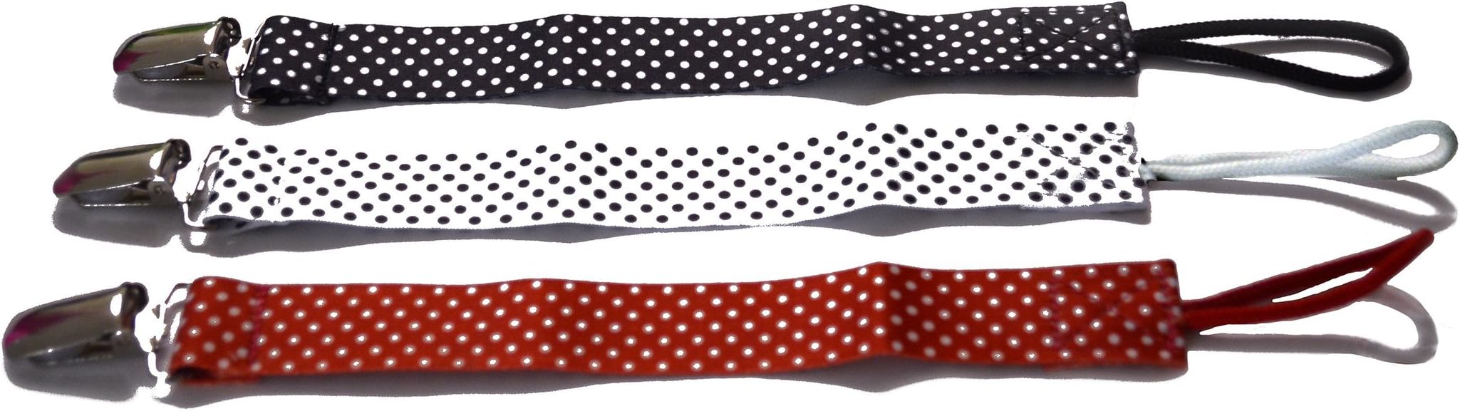 Soothie Pacifier Holder Clips - FREE Funny Pacifier for Babies - 3 Sets of Unisex Baby Pacifier Holders