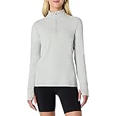 Amazon Essentials Women's Athletic Soft Performance Lightweight Quarter-Zip Long Sleeve Workout Top, Space Dye