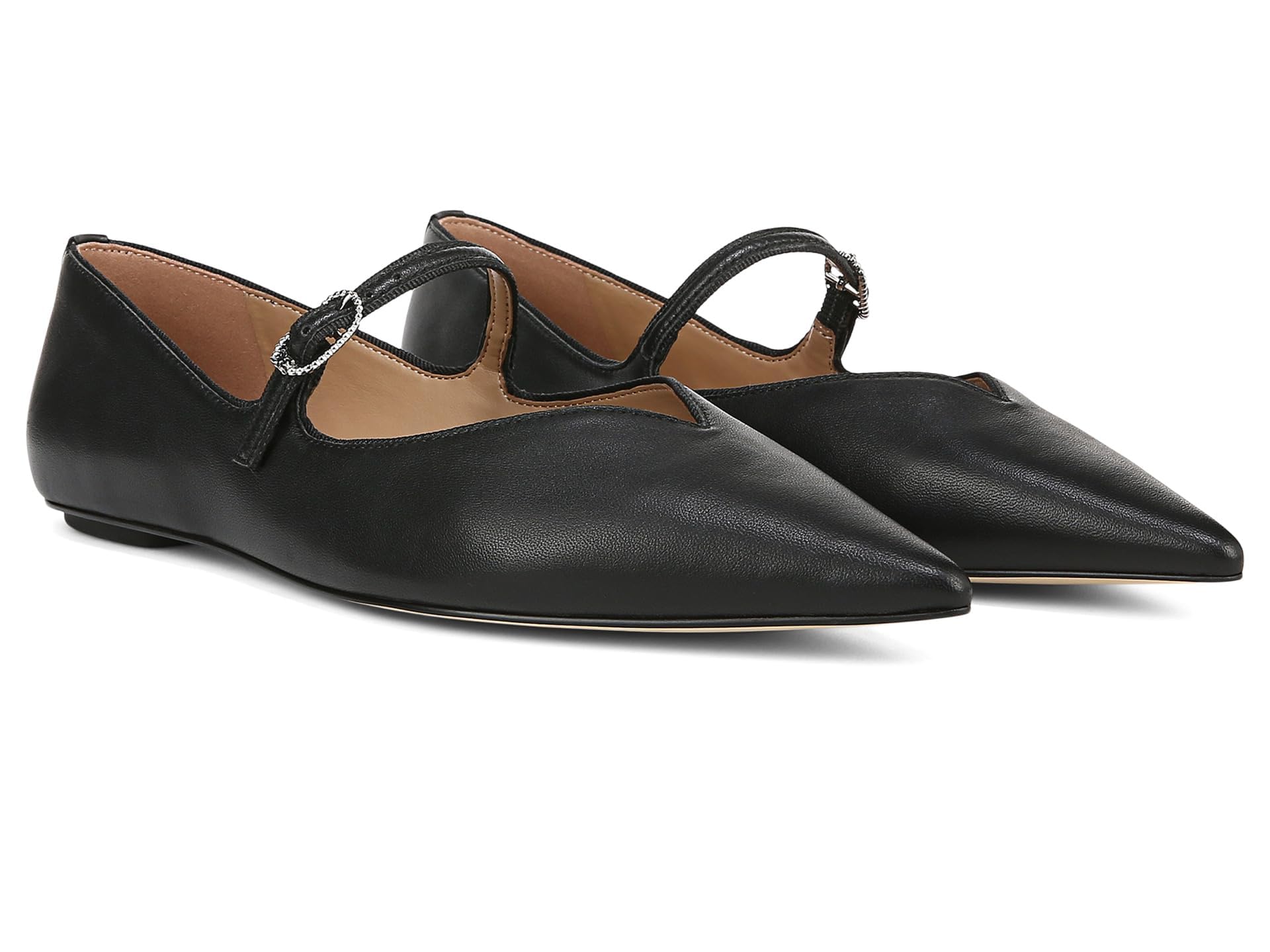 Sam Edelman Women’s Noa Mary Jane Flat Black Leather 5.5 Medium