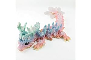 Mini Articulated 3D Printed Dragon – Cute Baby Blossom Dragon | Poseable Fidget Toy for Teens & Adults (5.5 Inches) | Made in