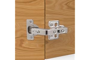 2 Pack 135 Degree Corner Hinges,Kitchen Cabinet Corner Door Hinges Cupboard Folden Door Hinges with Screws,3 Way Adjustabilit