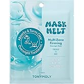 TONYMOLY Mask Melt Brightening Hydrogel Overnight Face Mask, Vitamin C and Rice Essence, 1 Sheet