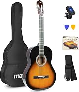 MAX SoloArt Sunburst Acoustic Guitar Starter Kit with 6 Months Lessons