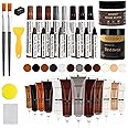 SEISSO Wood Scratch Repair Kit - Set of 36 Wood Filler Putty for Scratches Furniture Markers Touch Up Vinyl Floor Repair Kit - Restore a Finish, Cover Hardwood Scratches, Cracks, Hole, Table, Door