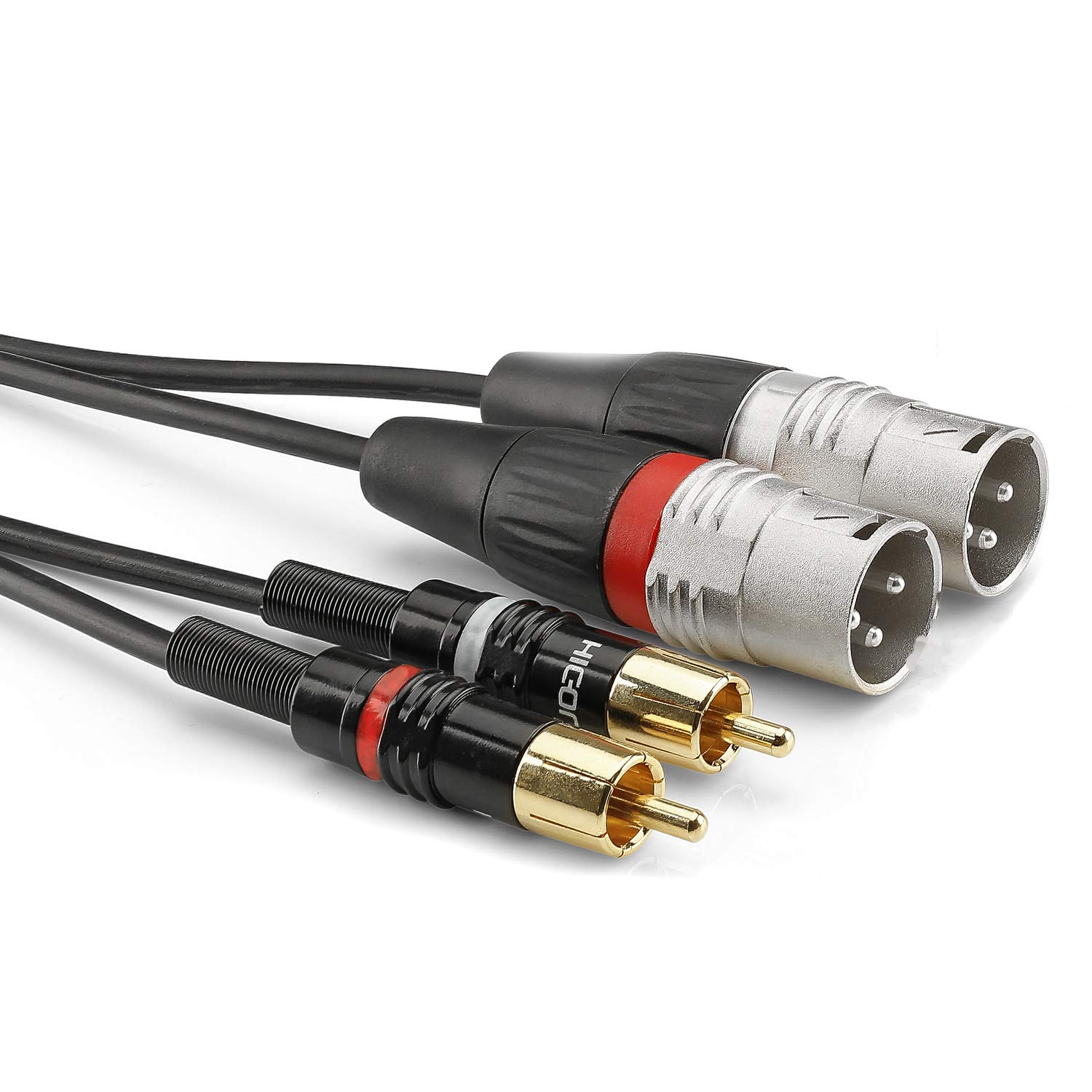 Sommer Cable HBP-M2C2-0150 Audio Adapter Cable [2x RCA Male to 2x XLR Male 3-Pin Plug] 1.50 m Black