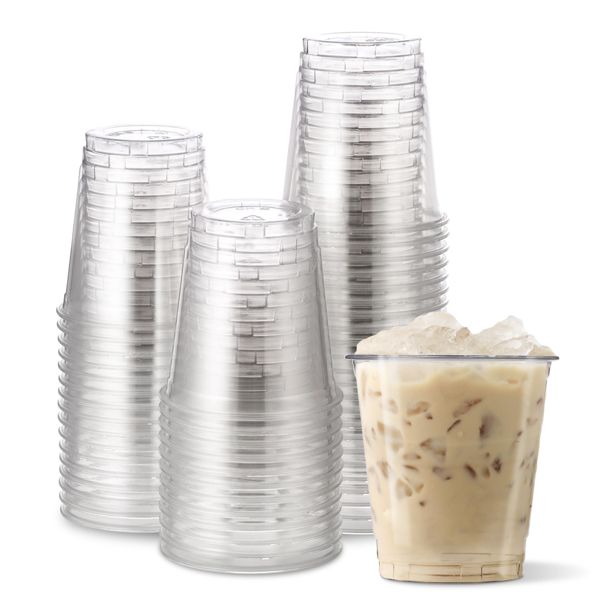 Photo 1 of [200 COUNT]HAKOWARE 8 oz Ultra Clear Disposable Plastic Cold Cups, Disposable Cup 8 oz for Wedding & Party, Plastic Cocktail Cups, Disposable Clear Cup for Iced Coffee & Cold Beverage