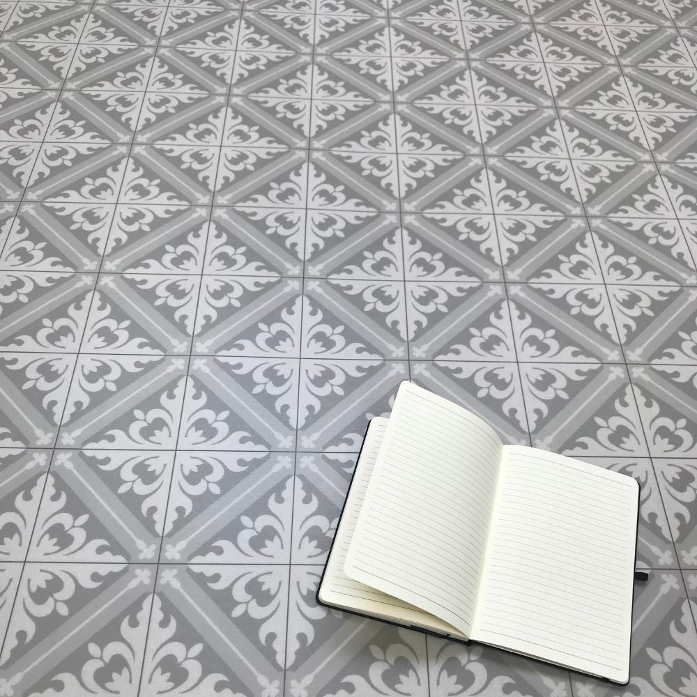 Moroccan Tile Effect Sheet Cushion Vinyl Flooring Lino Constantine Grey Multiple Sizes Available Sample Buy Online In Paraguay At Desertcart Com Py Productid 81518410
