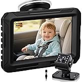 Zacro 1080P Baby Car Mirror Camera for Rear Facing Seat, USB/Type-C Port 4.3" Backseat Headrest Carseat Camera Monitor with H