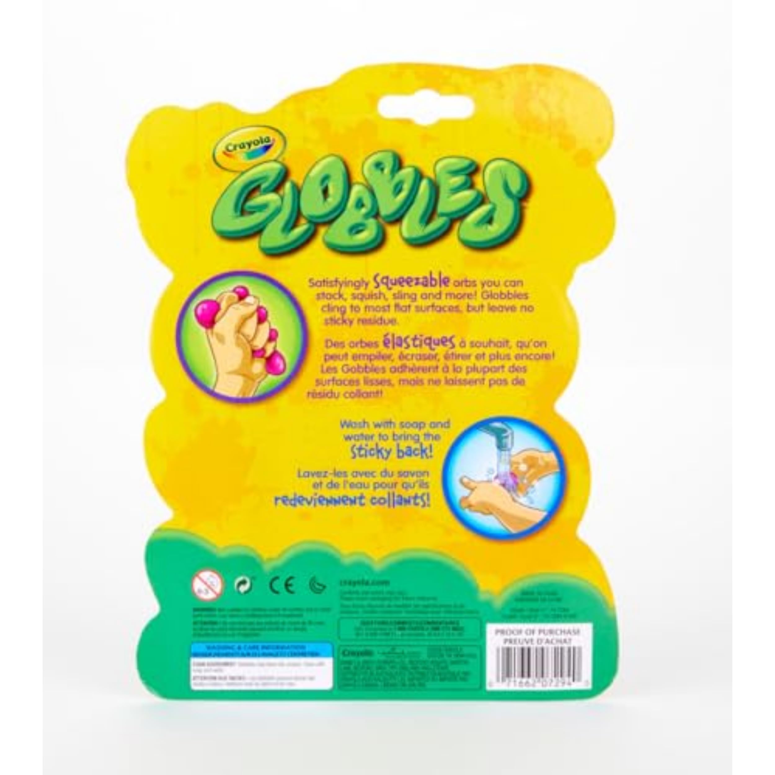Crayola Globbles Fidget Toy (6ct), Stocking Stuffers for Kids, White Elephant Gifts, Sticky Stress Ball for Adults & Kids, Squishy Balls, Calming Sensory Toys for Stress Relief