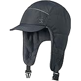 GADIEMKENSD Trapper Hat, Winter Hat with Ear Flaps, Water Repellent, Reflective Baseball Cap
