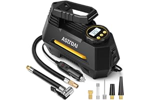 AstroAI Tire Inflator Portable Air Compressor Air Pump for Car Tires-Car Accessories, 9.8Ft Cord-12V DC-Powered Auto Pump wit
