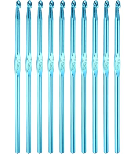 TCHRULES - Juego De 64 Agujas De Tejer De Aluminio, Juego De 20