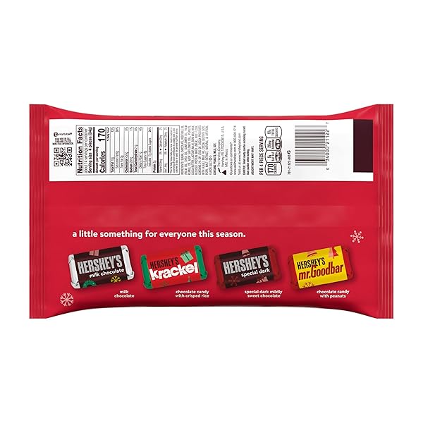 HERSHEY’S MINIATURES ASSORTED CHOCOLATE, CHRISTMAS CANDY BAG, 17.1 OZ