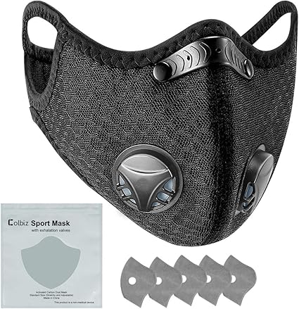 Colbiz Dust Mask Reusable Activated Carbon Windproof Dustproof Masks With 5 Filters Adjustable Breathable Sports Face Mask For Running Cycling Motorcycle Mowing Woodworking Outdoor Activities Masks Amazon Canada
