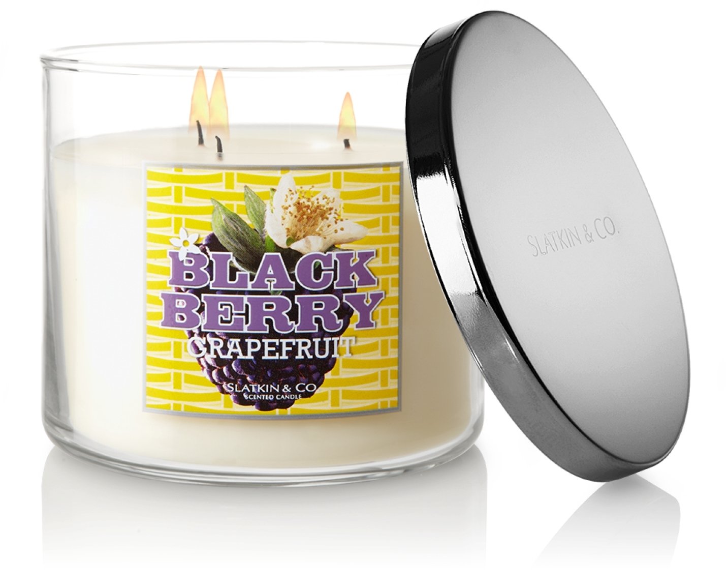 Co Blackberryグレープフルーツ3つwick Bath And Body Slatkin 14 5オンスscented Works Candle B007hewfim アロマキャンドル 買い誠実 Deuber De