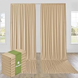 40ftx12ft Beige Backdrop Curtains for