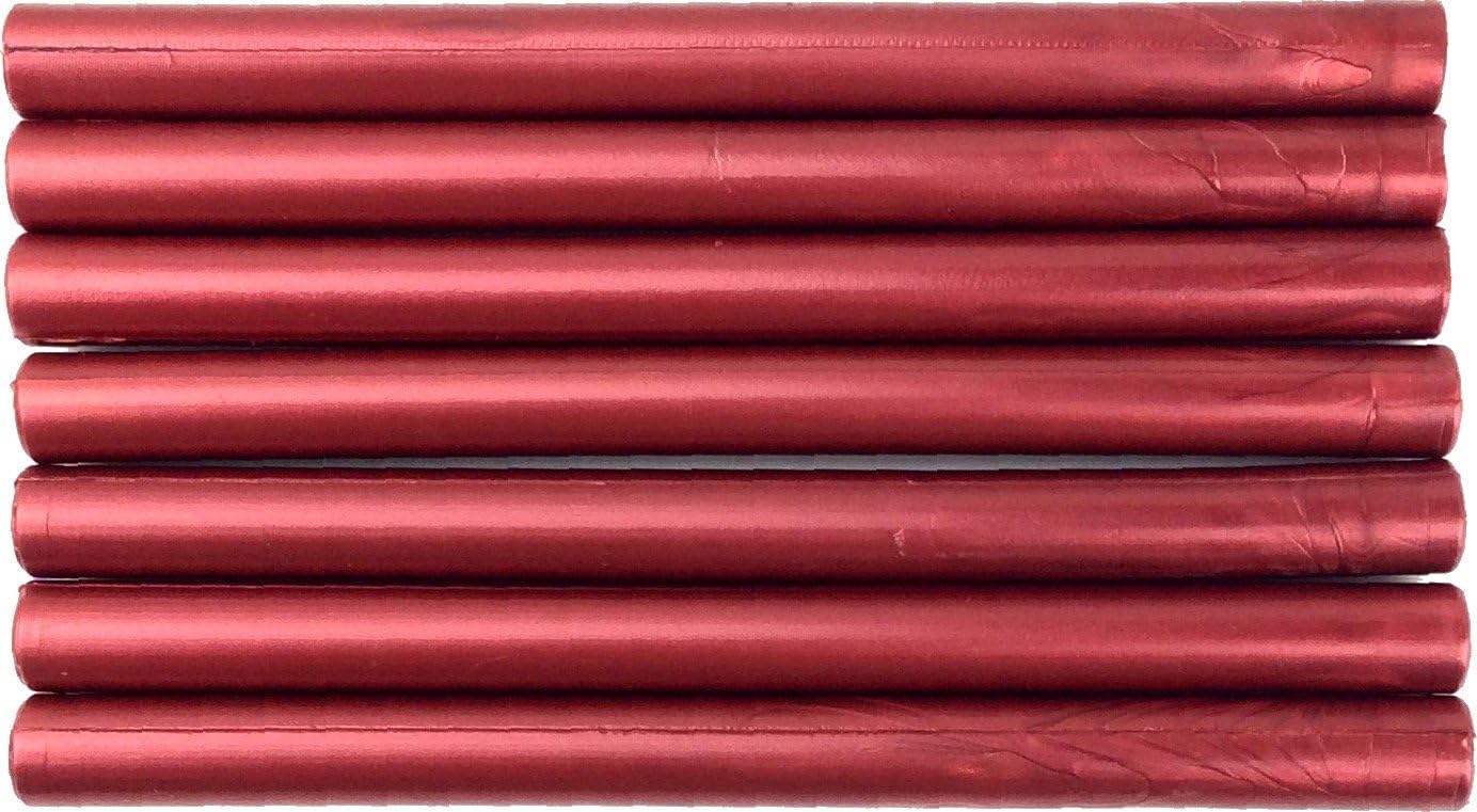 Red Pearl Flexible Glue Gun Sealing Wax - 7 Sticks (5 inch Long Wax Sticks, for use in a Full-Size Glue Gun), by Seasons Creations