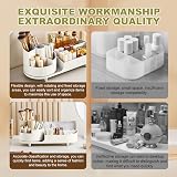 BULLA 360 Rotating Makeup Organiser 2 in 1 Skincare Storage White view 4
