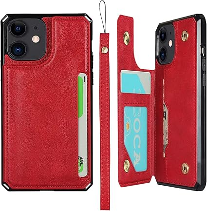 Amazon Iphone12 5 4 Mini 縄掛け ケース Iphone12 背面 Puケース Iphone12 5 4 カード収納 Iphone12 手帳型 カバー Iphone12背面カード 収納 Iphone12 背面 手帳型 Puカバー 磁気ボタン Cavor Iphone12 携帯 カバー Iphone12 財布型 カバー 付きの専属