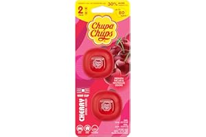 BDK Chupa Chups Car Air Freshener, Candy Cherry - Long Lasting Car Fresheners with Fun Scents, Colorful and Vibrant Air Freshener for Car, Unique Car Freshner Perfume Deodorizer Refresher Fragrance