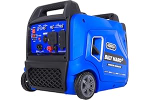 BILT HARD Generator 5500 Watt, Quiet Inverter Generator Portable with Electric Start, 120V NEMA 5-20R, NEMA TT-30R and 12V DC Output, Outdoor Generators for Home Backup Use and RV Ready