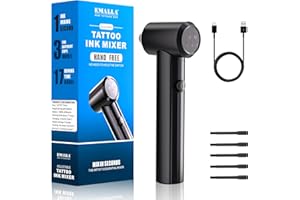 Emalla Tattoo Ink Mixer Machine Tattoo Pigment Mixer Machine with 100 Mixing Sticks for Tattoo Supplies