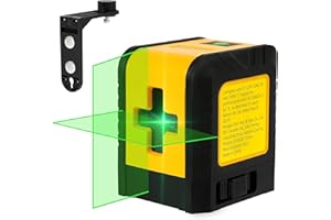 Amazon Basics Horizontal/Vertical and Cross-Line Class II Laser Level, 59 ft / 708 in, Yellow/Black