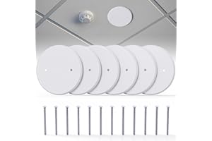 WUNO SHOP Ceiling Cover Plate Round Outlet Covers Plate, 4 inch Electrical junction Box Blank Cleanout Cover Plate for Smoke Detector light fixture smoke detector outlet peephole drywall hole fan cap recessed
