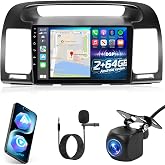 Android Car Stereo for Toyota Camry 2002 2003 2004 2005 2006, [2+64G] 9 Inch Touchscreen Camry Radio with Wireless Carplay and Andriod Auto, Mirror Link, GPS, WiFi, SWC +AHD Backup Camera