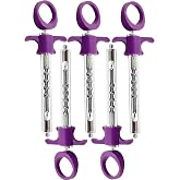 5 Pack | Self-Aspirating Dental Anesthetic Syringe 1.8mL with Plastic Handle &amp; Center Arrow-Tipped Rod | Premium German Stainless Steel Dental Instruments (1.8mL - Purple - 5 Pack)