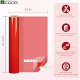 VINYL FROG Glossy Red Permanent Vinyl 12x10 ft Self Adhesive Craft Vinyl view 2