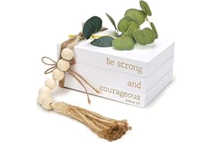 MAMAGIFTREE Mini Faux Books for Decoration, Decorative Books for Home Decor, Christmas Ornaments for Living Room, Entryway, Bookshelf, Coffee Table, Farmhouse Stacked Books Set of 3, Bible Verse Decorations