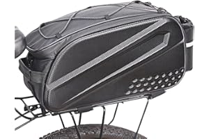 Skeri Rear Bike Rack Bag 10L Waterproof PU+EVA, Bike Trunk Bags and Bike Panniers for Ebike and Bicycle Accessories