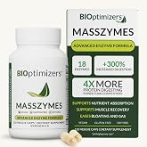 BIOptimizers MassZymes - Complete Digestive Enzymes Supplement for Gut Health - Bloating Relief for Men and Women - Lipase Amylase Bromelain Digestive Enzymes (120 Capsules)
