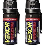 Vexor Pepper Spray Full Axis with Belt Clip for Self Defense — Maximum Police Strength, 20-Foot Range, Full Axis (360°) Capab