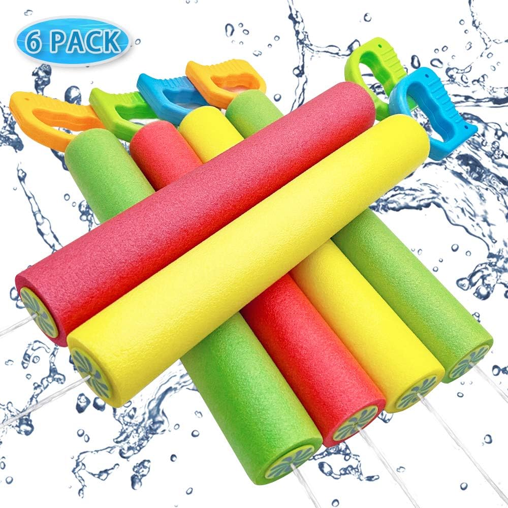 ToyerBee Water Gun for Kids, 6 Pack Water Guns, 16''-25.5'' Water Gun Shoots up to 35ft, Squirt Guns for Kids&Toddlers&Adults, Best Summer Water Cannon in Swimming Pool, Beach: Toys & Games