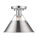 Golden Lighting 3306-FM CH-PW Orwell Flush