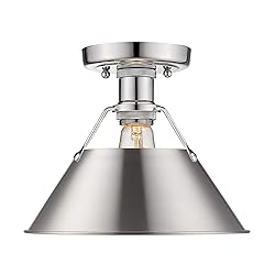 Golden Lighting 3306-FM CH-PW Orwell Flush