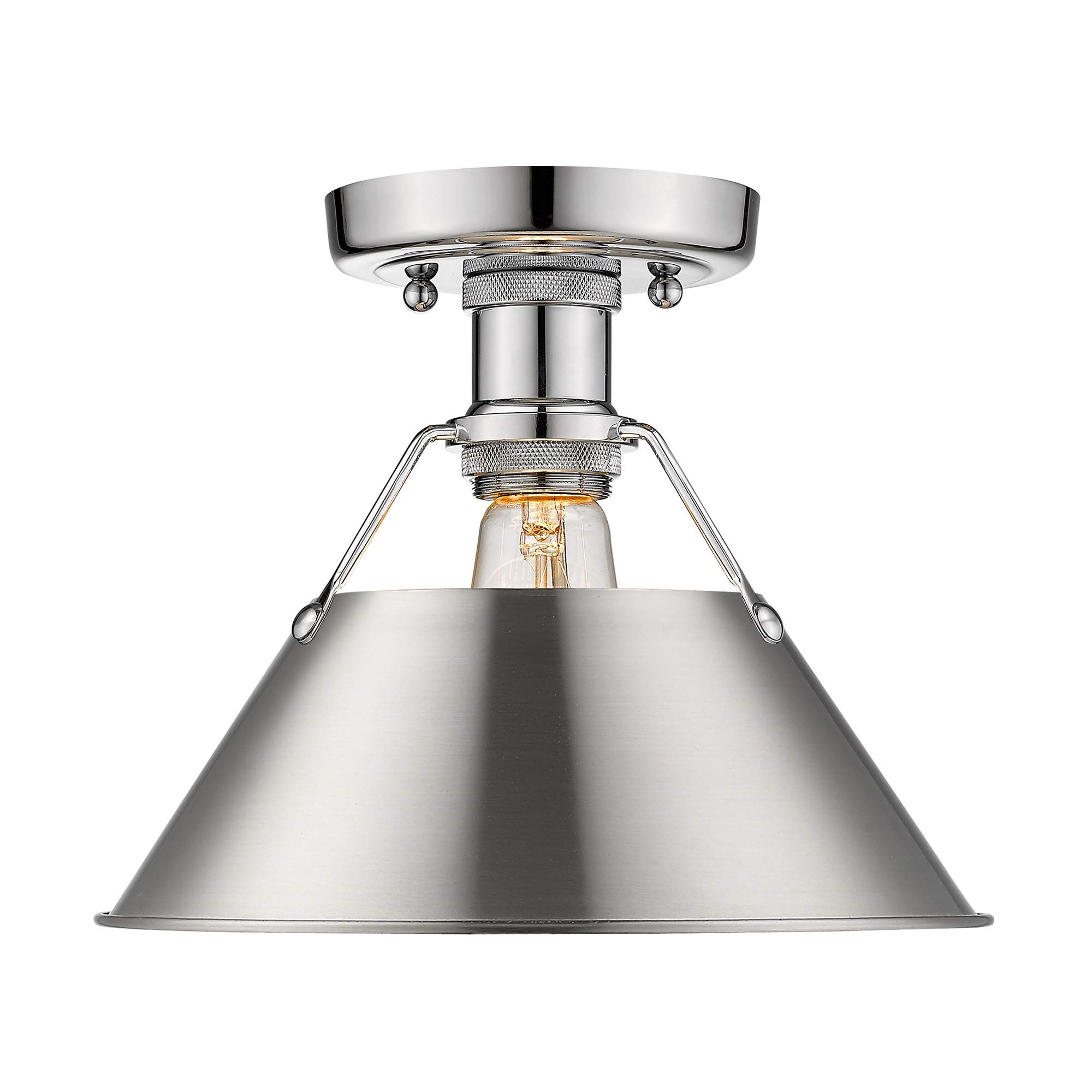Golden Lighting 3306-FM CH-PW Orwell Flush