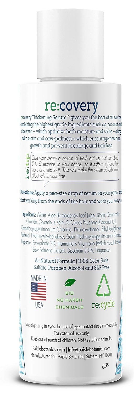 Biotin Hair Growth Serum for Women Men Hair Thickener for Fine Hair Serum for Hair Growth with Biotin and Saw Palmetto Extract DHT Blocker Natural Hair Regrowth Treatment for Men Women Hair Volumizer : Beauty