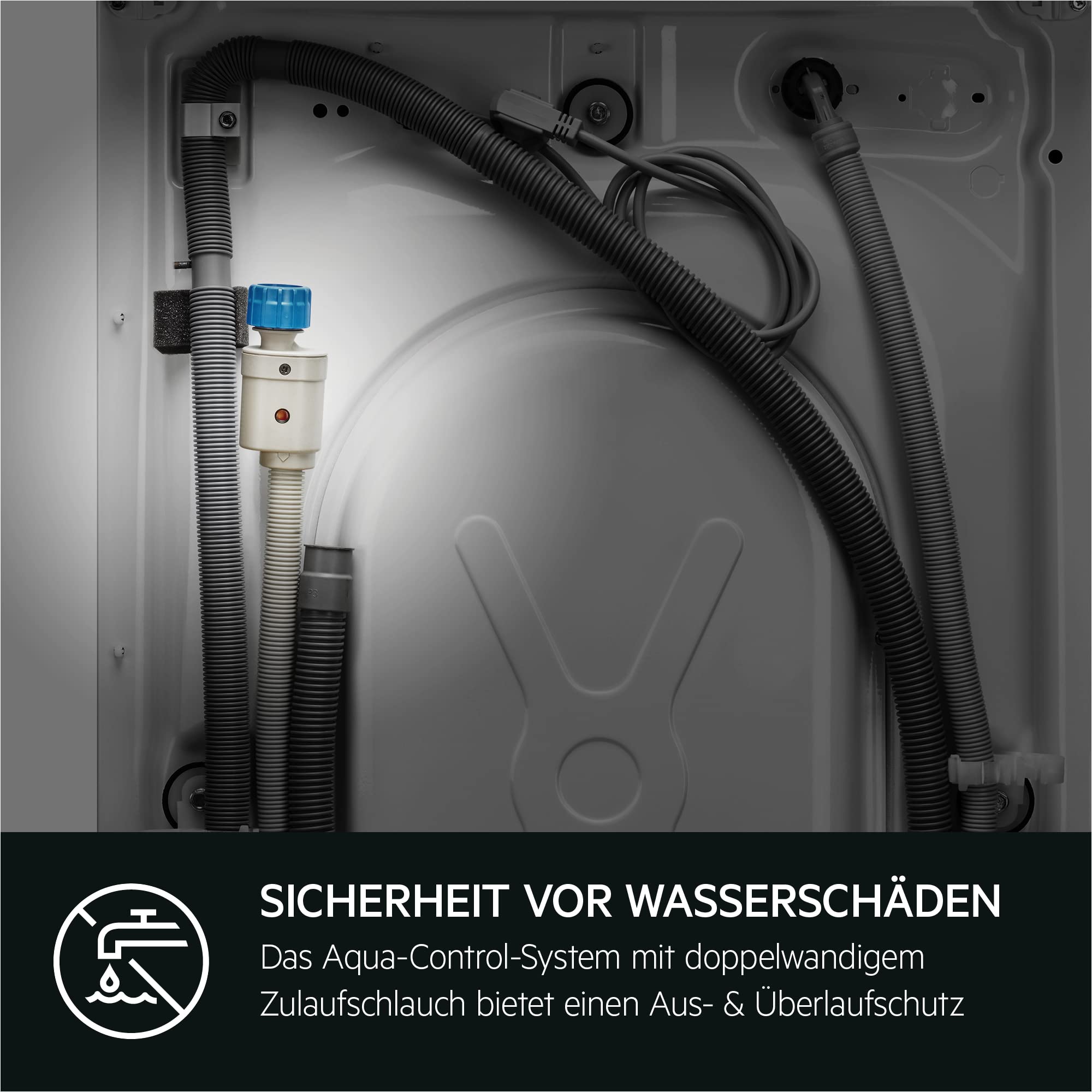 AEG Waschmaschine 9 kg, Serie 6000 ProSense: Mengenautomatik für automatische Anpassung von Waschdauer & Energieverbrauch, Startzeitvorwahl, Nachlegefunktion, Vollwasserschutz, 1400 U/min, L6AMZ49FL 5