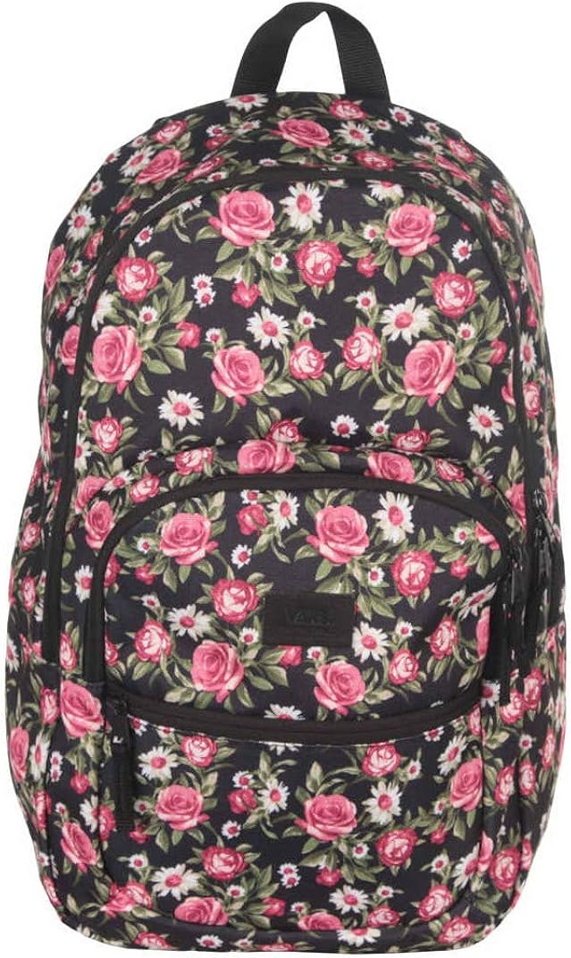vans black flower backpack