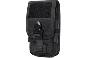 Azarxis Tactical Cell Phone Holster Pouch, Tactical Smartphone Pouches EDC Cellphone Case Molle Gadget Bag Molle Attachment B