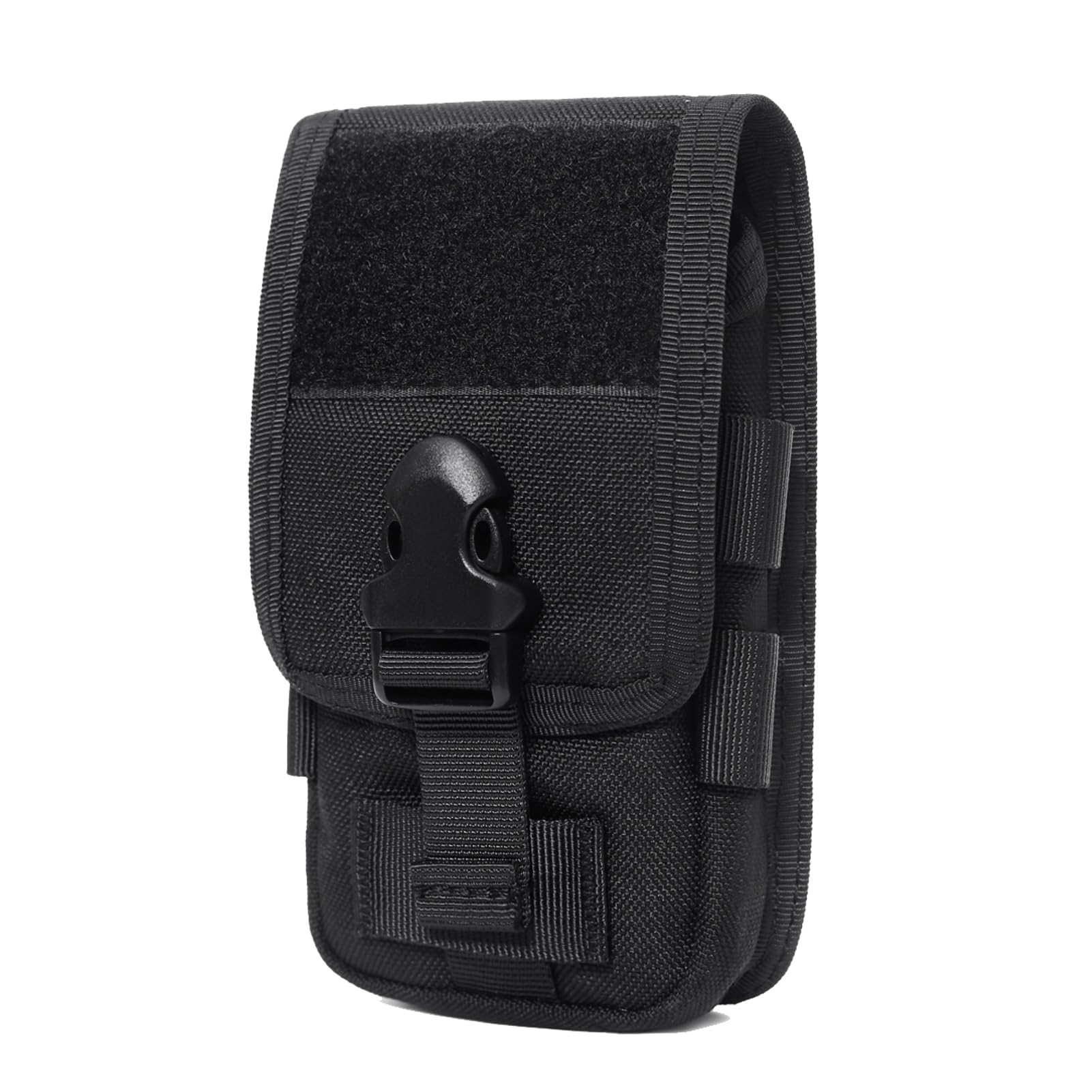 Azarxis Tactical Molle Pouch, Mobile Phone Belt Holster Smartphone Holder Utility EDC Waist Pack Gadget Tool Organizer IFAK Bag (Black)