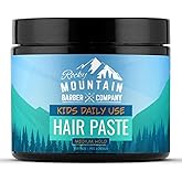 Rocky Mountain Barber Company Kids Hair Styling Paste for Boys - Large 4 oz Tub - Medium Hold Gel for All Hairstyles - Citrus Scent