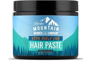 Kids Hair Styling Paste for Boys - Large 4 oz Tub - Made in Canada - No Artificial Fragrance - Citrus Scent - Medium Hold Gel